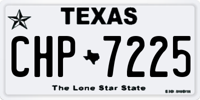 TX license plate CHP7225