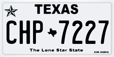 TX license plate CHP7227