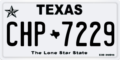 TX license plate CHP7229