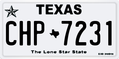 TX license plate CHP7231