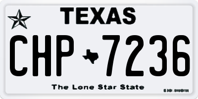 TX license plate CHP7236