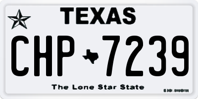 TX license plate CHP7239