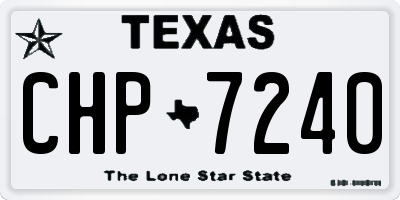 TX license plate CHP7240