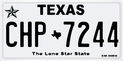 TX license plate CHP7244