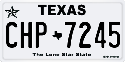 TX license plate CHP7245