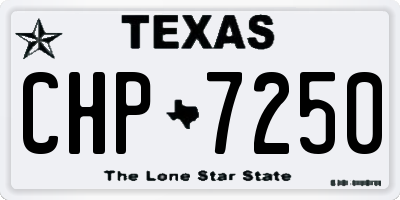 TX license plate CHP7250