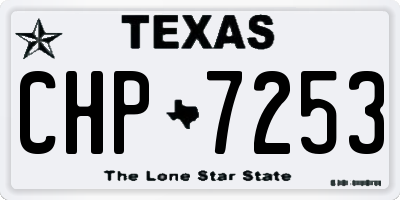 TX license plate CHP7253