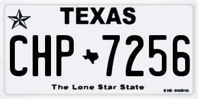 TX license plate CHP7256