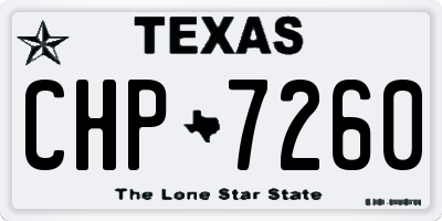 TX license plate CHP7260