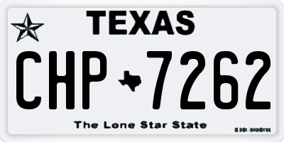 TX license plate CHP7262