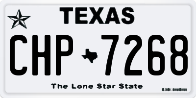 TX license plate CHP7268