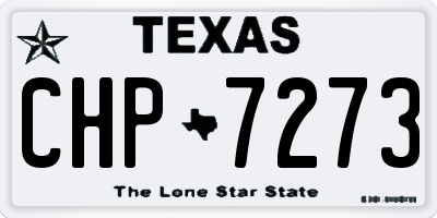 TX license plate CHP7273