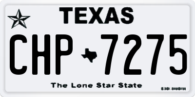TX license plate CHP7275