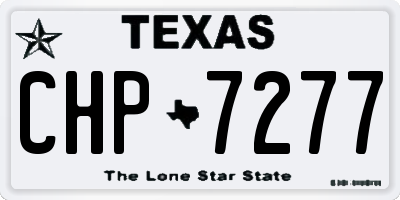 TX license plate CHP7277