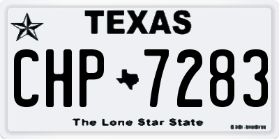 TX license plate CHP7283