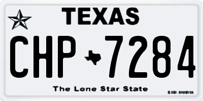 TX license plate CHP7284