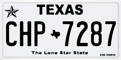 TX license plate CHP7287