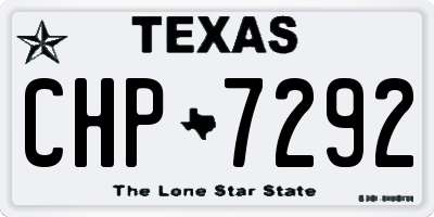 TX license plate CHP7292