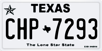 TX license plate CHP7293