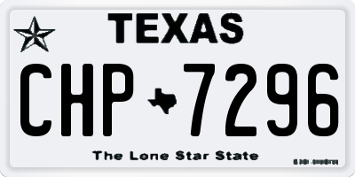 TX license plate CHP7296