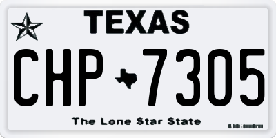 TX license plate CHP7305