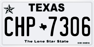 TX license plate CHP7306
