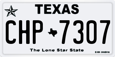 TX license plate CHP7307
