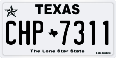 TX license plate CHP7311
