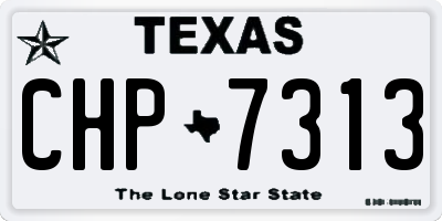 TX license plate CHP7313