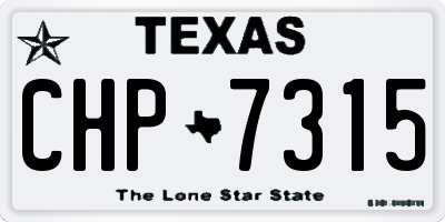 TX license plate CHP7315