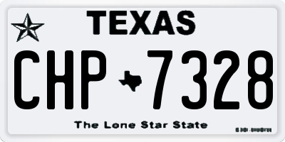 TX license plate CHP7328