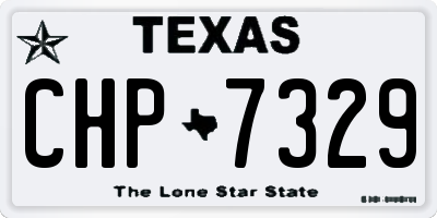TX license plate CHP7329