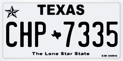 TX license plate CHP7335