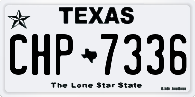 TX license plate CHP7336