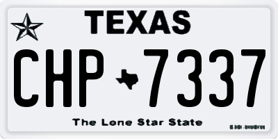 TX license plate CHP7337