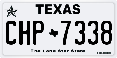 TX license plate CHP7338