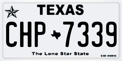 TX license plate CHP7339