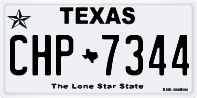 TX license plate CHP7344