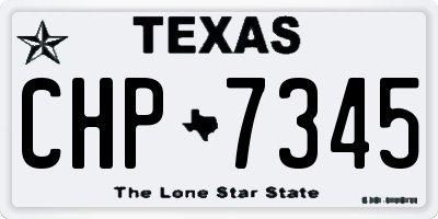 TX license plate CHP7345