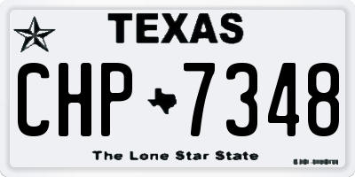 TX license plate CHP7348