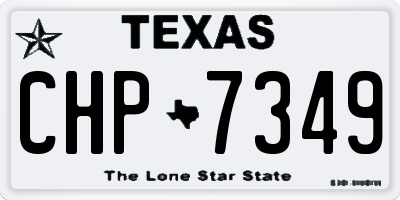 TX license plate CHP7349