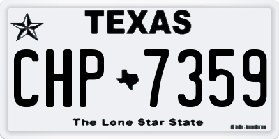 TX license plate CHP7359