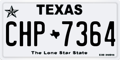 TX license plate CHP7364