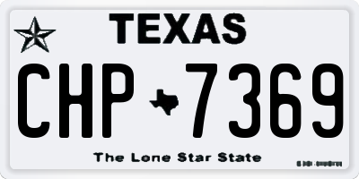 TX license plate CHP7369