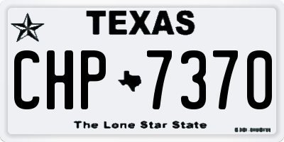 TX license plate CHP7370