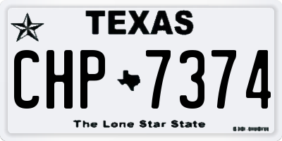 TX license plate CHP7374