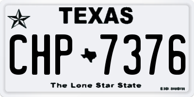 TX license plate CHP7376