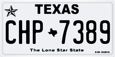 TX license plate CHP7389