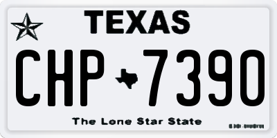 TX license plate CHP7390