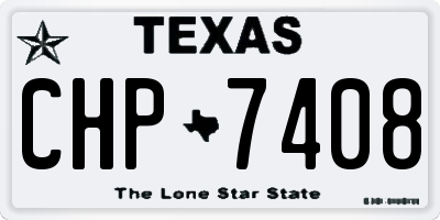 TX license plate CHP7408